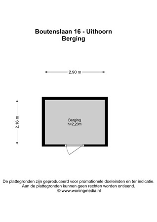 Floorplan - Boutenslaan 16, 1422 TH Uithoorn